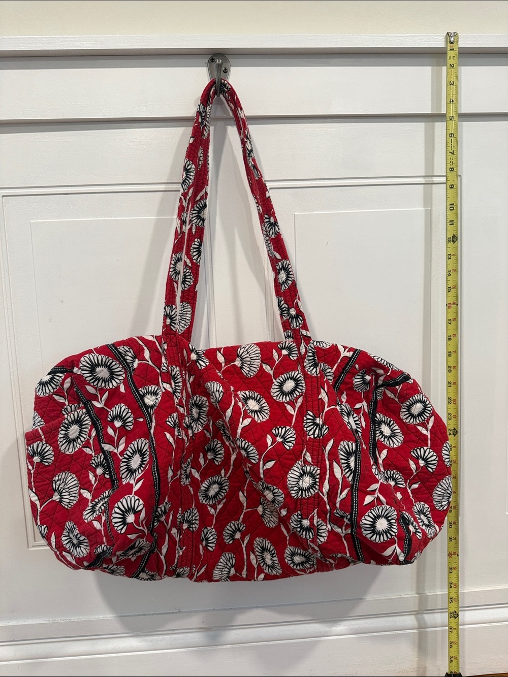 Vera Bradley Red Floral Quilted Tote